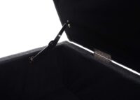 Aufbewahrungs-Truhe Kriens Textil 45x114x45cm dunkelgrau