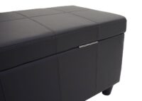 Aufbewahrungsbank Kunstleder Sitztruhe 114x45x45cm grau
