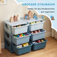 Aufbewahrungsbox für Kinder mit 3 Schubladen blau
