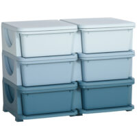 Aufbewahrungsbox für Kinder mit 3 Schubladen blau