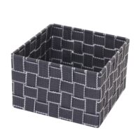 Aufbewahrungskorb Dekokorb Regalkorb Aufbewahrung 12x19x19cm dunkelgrau