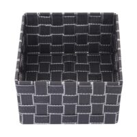 Aufbewahrungskorb Dekokorb Regalkorb Aufbewahrung 12x19x19cm dunkelgrau