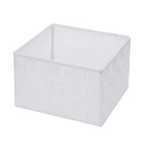 Aufbewahrungskorb Dekokorb Regalkorb Aufbewahrung 12x19x19cm weiss