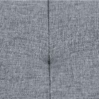 Klappbare Sitzbank-Aufbewahrungstruhe in Hellgrau, praktisch und modern.