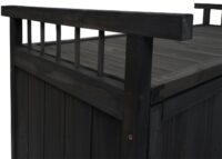 Aufbewahrungstruhe Gartentruhe Auflagenbox Tanne Holz 53x108x60cm anthrazit