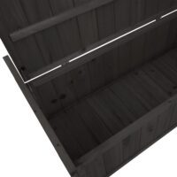 Aufbewahrungstruhe Gartentruhe Auflagenbox Tanne Holz 53x108x60cm anthrazit