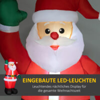 Aufblasbarer Weihnachtsmann 184cm mit LED-Beleuchtung