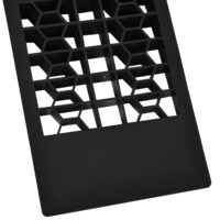 Schwarze Auffahrrampe 2er Set aus Gummi, Grösse 70x20x8cm, ideal für Fahrzeuge und Rollstühle.