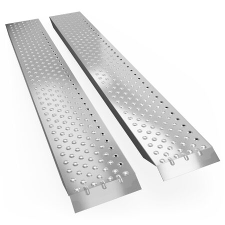 Set aus zwei stabilen Auffahrrampen mit 400kg Tragfähigkeit.