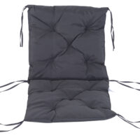 Graues bequemes Auflagen-Set für Niederlehner, ideal zur Verschönerung und Komfortsteigerung von Gartenstühlen.