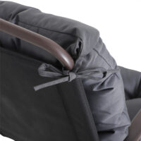 Graues bequemes Auflagen-Set für Niederlehner, ideal zur Verschönerung und Komfortsteigerung von Gartenstühlen.