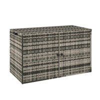 Auflagenbox Kissenbox mit Deckel für Garten 350L Rattan grau