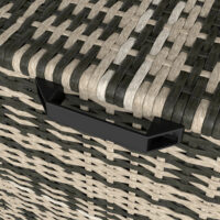 Auflagenbox Kissenbox mit Deckel für Garten 350L Rattan grau
