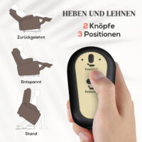 Aufstehsessel elektrisch mit Massagefunktion braun
