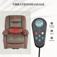 Aufstehsessel elektrisch mit Massagefunktion braun