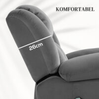 Aufstehsessel elektrisch mit Samtbezug und USB für Senioren
