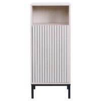 Badezimmerkommode Badschrank 1 Tür 3 Staufächer 98x39x30cm Holzoptik beige