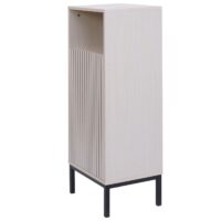 Badezimmerkommode Badschrank 1 Tür 3 Staufächer 98x39x30cm Holzoptik beige