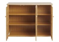 Badezimmerschrank Badschrank Regal Badregal Kommode Bambus 81x97x34cm