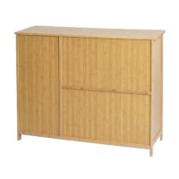 Badezimmerschrank Badschrank Regal Badregal Kommode Bambus 81x97x34cm