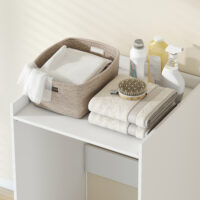 Badezimmerschrank mit offenem Regal für kleine Räume weiss