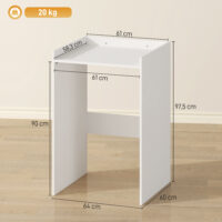 Badezimmerschrank mit offenem Regal für kleine Räume weiss