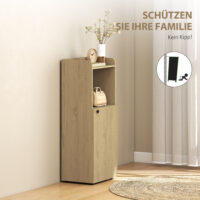 Badezimmerschrank Nischenschrank mit Regal verstellbar Gelbeiche