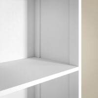 Badezimmerschrank mit Regalen und Schublade MDF weiss