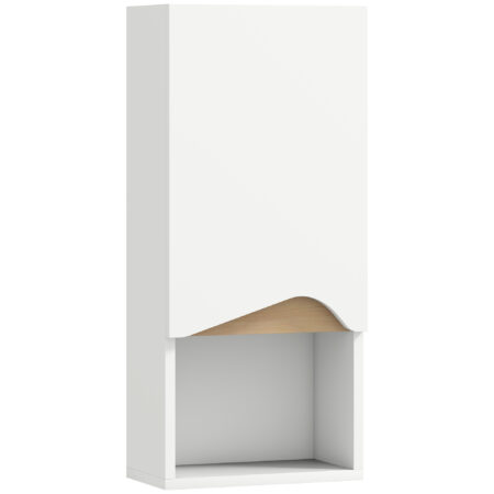 Badezimmerschrank Hängeschrank mit Soft-Close und offenem Fach weiss