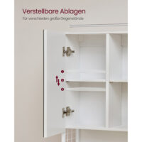 Badezimmerschrank Spiegelschrank mit LED Weiss.