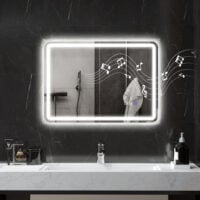 Badezimmerspiegel LED mit Anti-Beschlag und einstellbaren Lichtfarben