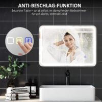 Badezimmerspiegel LED mit Anti-Beschlag und einstellbaren Lichtfarben