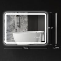 Badezimmerspiegel LED mit Anti-Beschlag und einstellbaren Lichtfarben