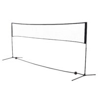 Tragbares Badmintonnetz aus PE, mit zwei einstellbaren Höhen und einer Grösse von 400x60cm, ideal für Spiel und Spass im Freien.