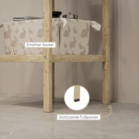 Naturholz Badregal aus Bambus mit 3 Ebenen 33x31x78cm