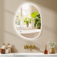 Badspiegel LED beleuchtet mit Touch und Anti-Beschlag Funktion