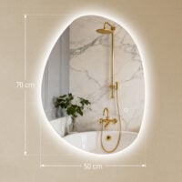 Badspiegel LED beleuchtet mit Touch und Anti-Beschlag Funktion