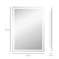Badspiegel mit LED Beleuchtung und Touchfunktion für Bad