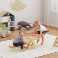 Balance Wippe Schwebebalken Balance Board für Kinder aus Holz