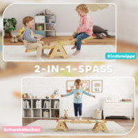 Balance Wippe Schwebebalken Balance Board für Kinder aus Holz