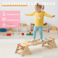 Balance Wippe Schwebebalken Balance Board für Kinder aus Holz
