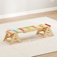 Balance Wippe Schwebebalken Balance Board für Kinder aus Holz