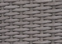 Polyrattan Balkon Sitzgruppe grau mit 4 Stühlen Tisch und Kissen