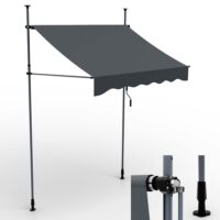 Praktische Standmarkise 200x120 cm für Balkone, flexibel aufstellbar ohne Bohren.