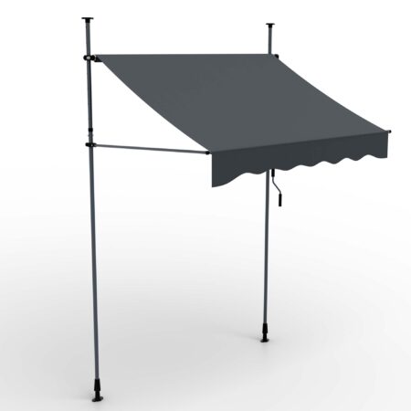 Praktische Standmarkise 200x120 cm für Balkone, flexibel aufstellbar ohne Bohren.