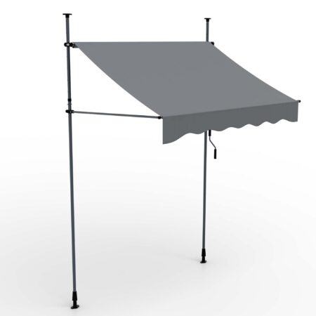 Kompakte Balkonmarkise mit 200x120 cm, einfach aufzustellen ohne dauerhafte Befestigung.