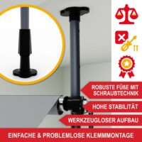 Stilvolle Standmarkise mit 300x120 cm für flexiblen Sonnenschutz auf Terrasse oder Balkon.