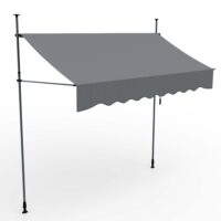 Stilvolle Standmarkise mit 300x120 cm für flexiblen Sonnenschutz auf Terrasse oder Balkon.