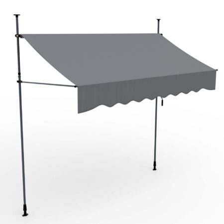 Stilvolle Standmarkise mit 300x120 cm für flexiblen Sonnenschutz auf Terrasse oder Balkon.
