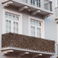 Balkonsichtschutz Sichtschutz Windschutz Balkon Terrasse 500x100cm Ahorn braun